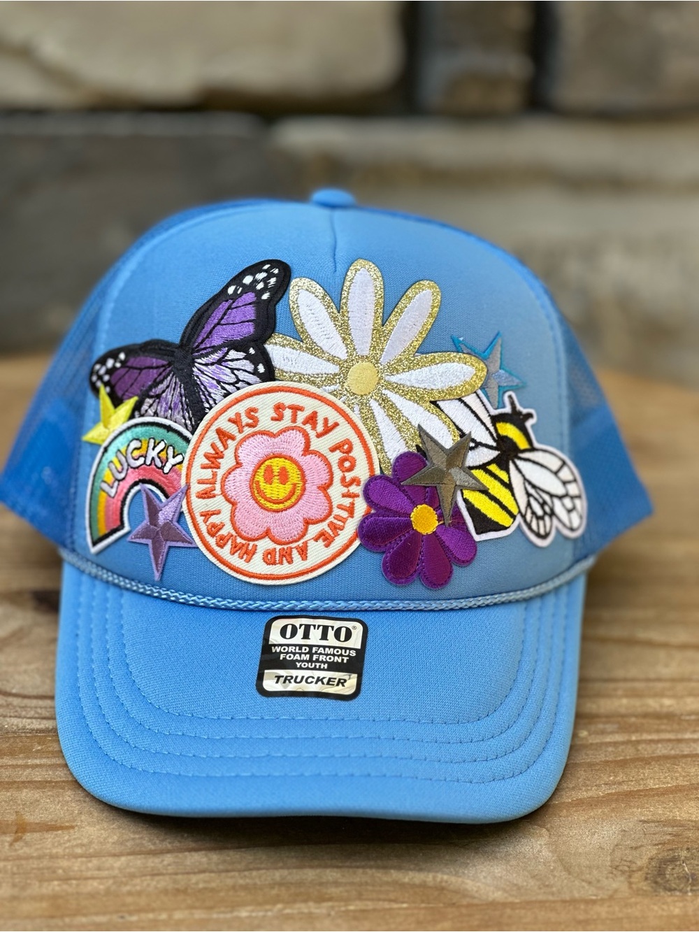 NEW Custom Trucker Hat Light Blue